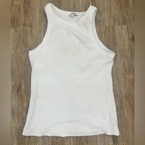 Mavi White Ribbed Top